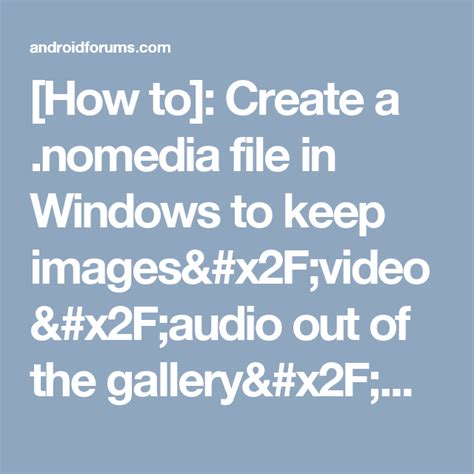 Create Nomedia File Android Sanyandmore