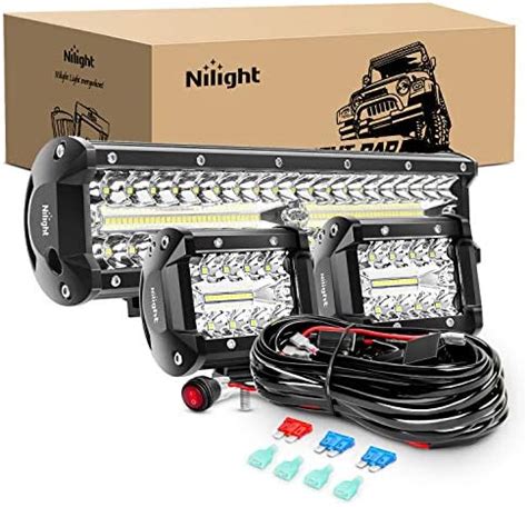 Nilight ZH409 Barra De Luz LED De 420 W De Triple Fila De 42000 LM