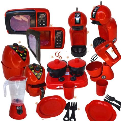 Kit P S Cozinha Infantil Completa Fryer Liquidificador Batedeira