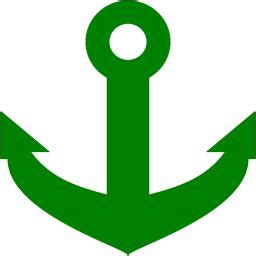Green anchor 4 icon - Free green anchor icons