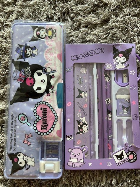 Kuromi Stationary Set And Pencil Case Hobbies And Toys Stationery And Craft Other Stationery