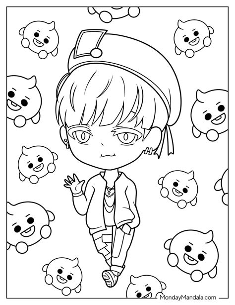 22 Bts Coloring Pages Free Pdf Printables