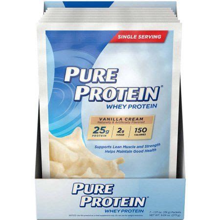 Pure Protein Whey Whey Protein Powder, Vanilla, 25 g Protein, 9.59 oz ...