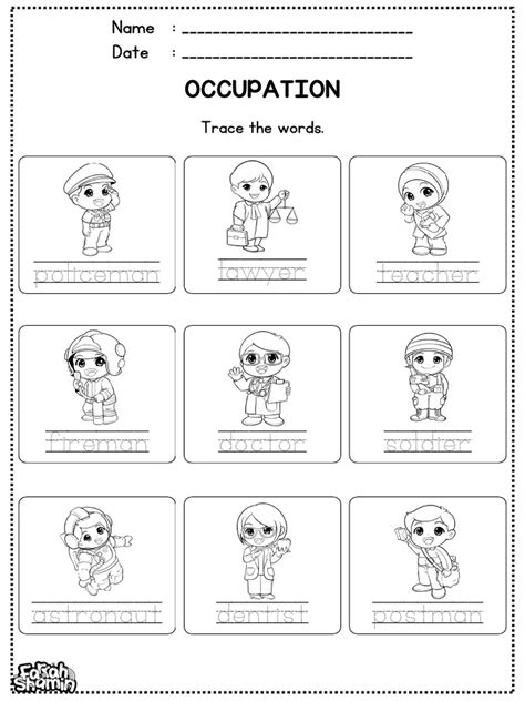 lembaran kerja pekerjaan