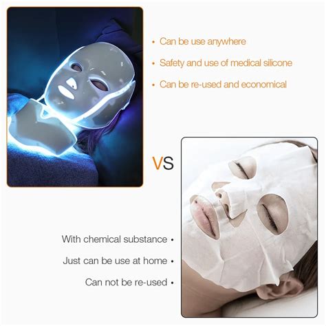 Minimalisme Design 7 Couleurs LED Masque Facial Masque Facial Photon