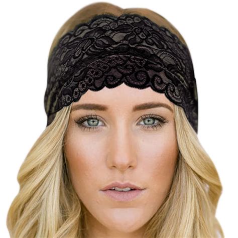 New Arrival Lace Headbands Womens Stretch Lace Hair Towel Scarf Yoga Sport Headband Female