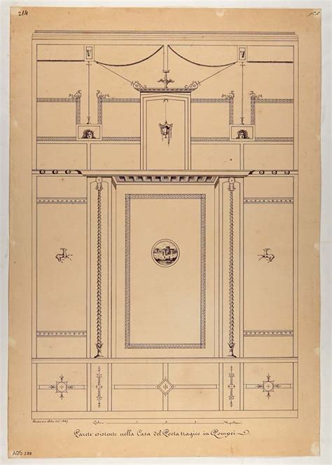 VI 8 3 Pompeii Room 16 North Wall Decoration Painting By Antonio Ala