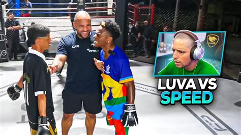 Coringa Reagindo A Luta Do Luva Vs Speed Ao Vivo Youtube