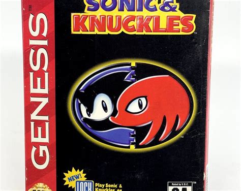 Sonic Knuckles Sega Genesis Game Cleaned And Working Cib Good Etsy