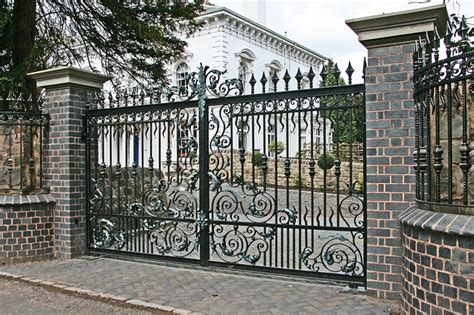 Venus Wrought Iron Gates Dual Swing Driveway Gate Classic Fence Design