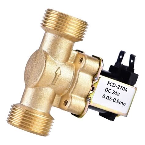 Cikonielf Valve d eau 3 4 CC 24V Électrovanne Magnétique en Laiton