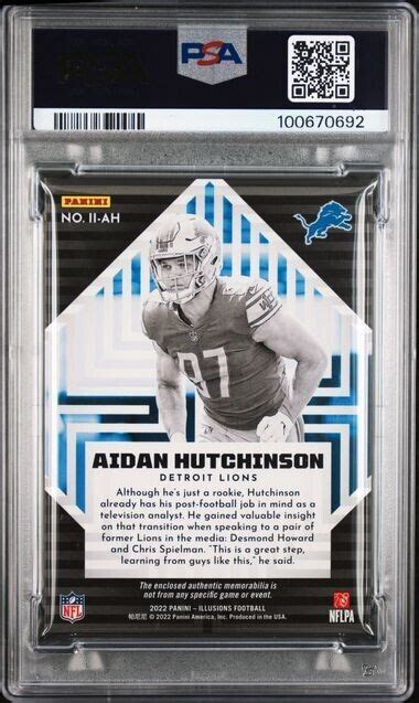 Psa Panini Illusions Instant Impact Mem Aidan Hutchinson Rc