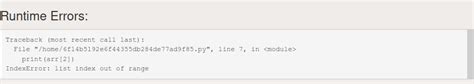 Runtime Errors Geeksforgeeks