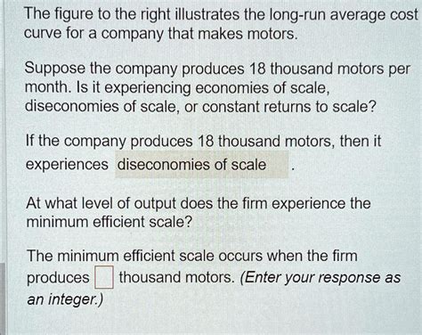 Solved The Figure To The Right Illustrates The Long Run Average Cost