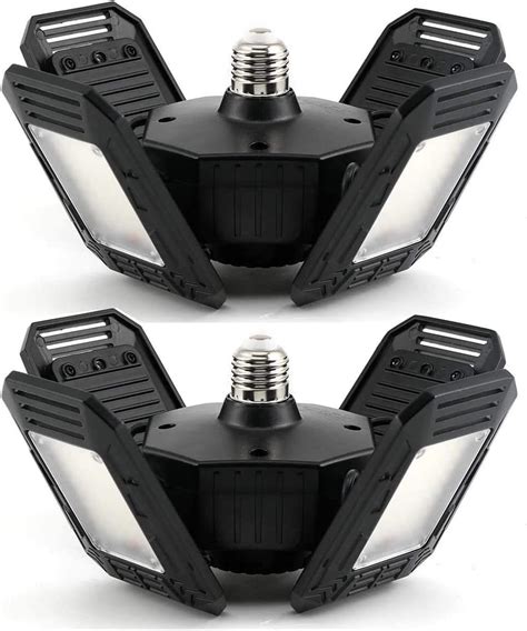 Deformable LED Garage Lights 12000 Lumen 6500K Daylight 120W Four