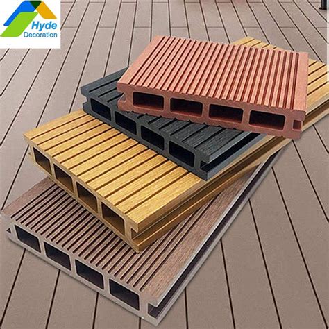 Mm Wpc Hollow Decking Wood Plastic Composite Outdoor Flooring