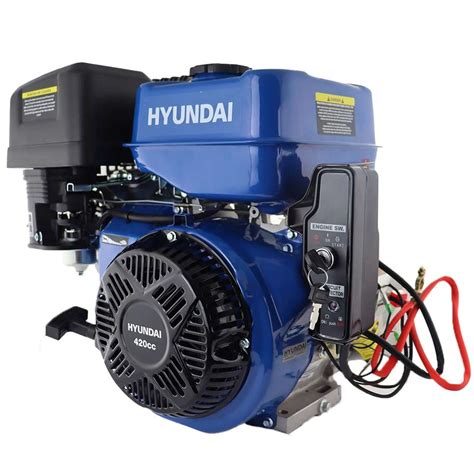 Hyundai 420cc 14hp 25mm Electric-Start Horizontal Straight Shaft Petrol ...