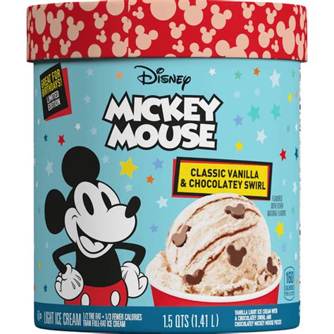 Disney Mickey Mouse Classic Vanilla And Fudge Light Ice Cream, 1.5 ...