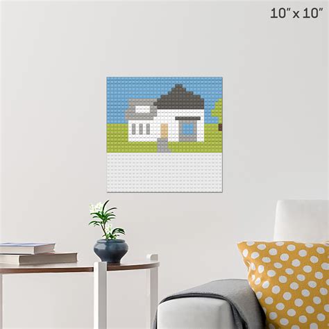 house Wall Poster - Build Your Own with Bricks! - BRIK