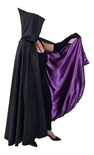 Capa De Bruxa Com Capuz - Capa De Bruxa Adulto Feminina Dupla Cor Com Capuz Qualidade ...