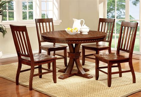 furniture  america dark oak karl rustic  dining table
