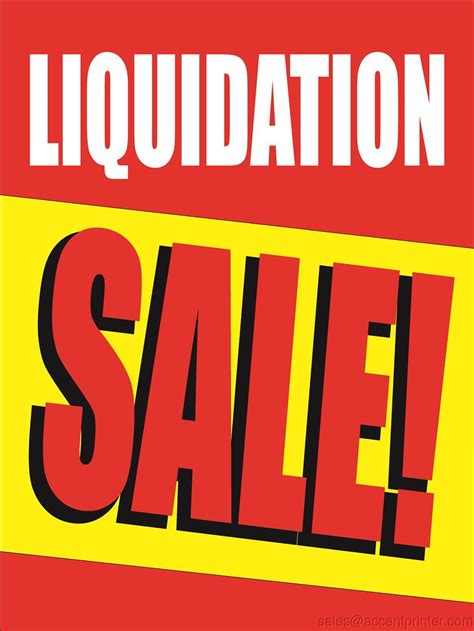 Liquidation Sale Storefront Window Display Sign 18w X 24h Full