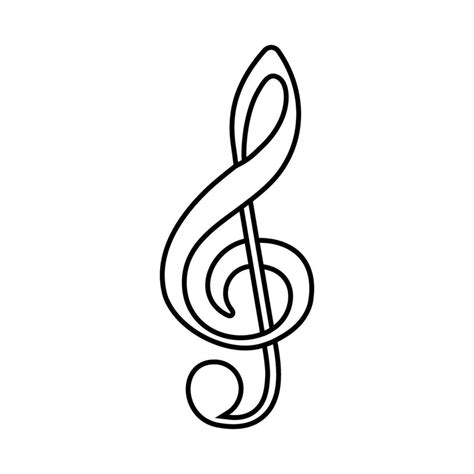 Treble clef vector icon. Music notes illustration sign. Music symbol ...