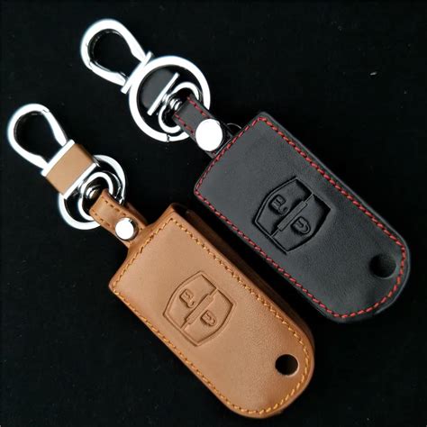 Leather Car Key Cover Leather Key Cover Case Keychain Key For MAZDA 2 3