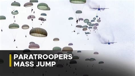 Paratroopers Mass Static Line Jump Youtube