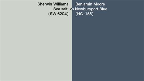 Sherwin Williams Sea Salt Sw 6204 Vs Benjamin Moore Newburyport Blue