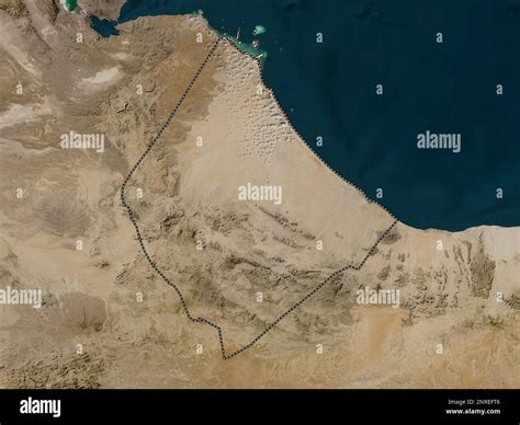Awdal Region Of Somaliland Low Resolution Satellite Map Stock Photo