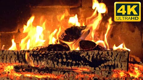 Crackling Fireplace 4K 10 HOURS Real Fireplace Ambience Fireplace