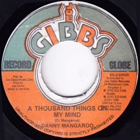 Danny Mangaroo A Thousand Things On My Mind Lyrics Genius Lyrics