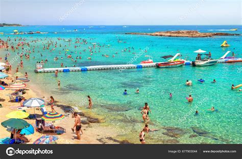 Fig Tree Bay Protaras Cyprus Th August Stock Editorial Photo