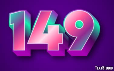 149 Text Effect and Logo Design Number