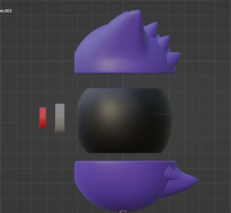 Stl File Gengar Pokeball・3d Printable Model To Download・cults