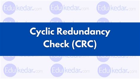 Cyclic Redundancy Check Crc For Data Error Detection With Example