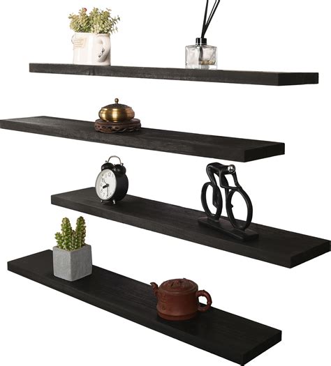 Hxswy 36 Inch Rustic Floating Shelves Wall Mounted 4 Black For Sale Mesa Az Nellis Auction