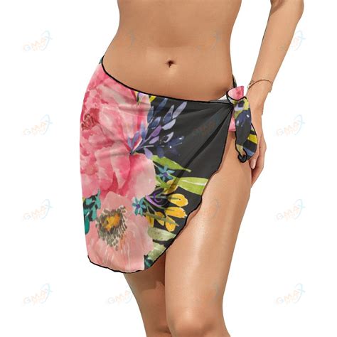 Large Yellow Flower Beach Bikini Cover Up Summer Blossom Sunflower Chi GoMaxStyles
