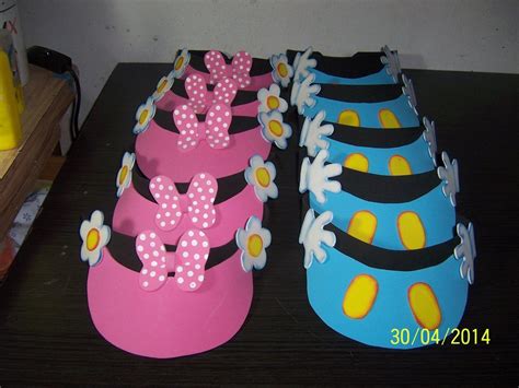 10 Viseras O Vinchas Mickey O Minnie Cotillon Artesanal 140