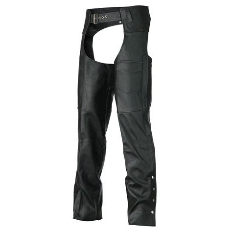 Vance Leather Classic Biker Leather Motorcycle Chaps Vl801s