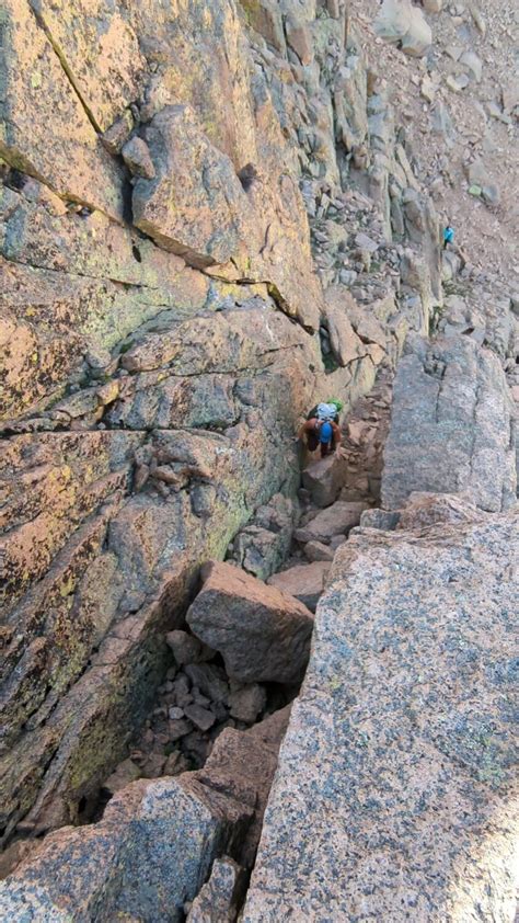 The Gullychute Approach To The Shelf At The Base Of P1