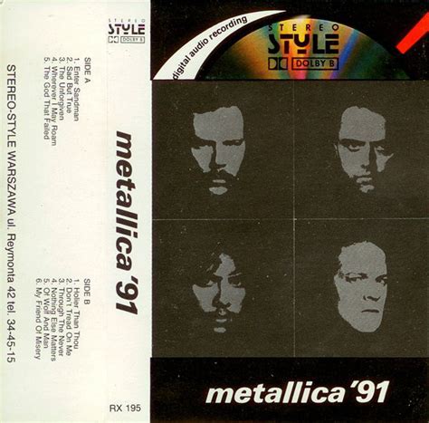 Metallica 91 1991 Cassette Discogs