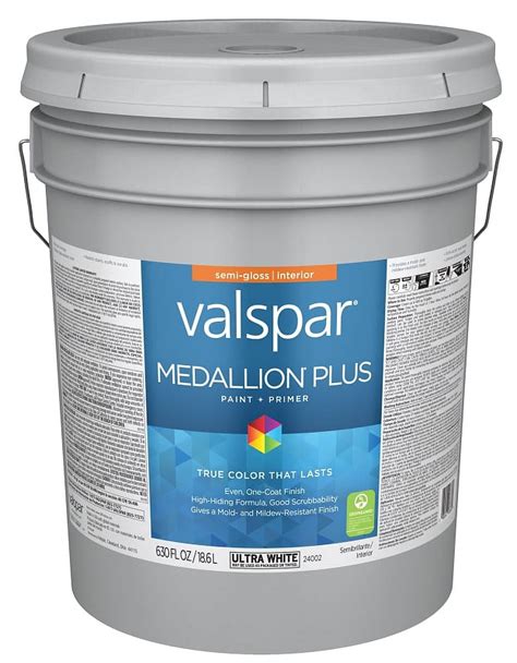 Valspar Medallion Plus Premium Paint And Primer Satin Interior Paint Ultra White 5 Gal