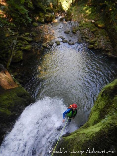 Canyoning Of The Flumen In Saint Claude Jura Rock N Jump Adventure