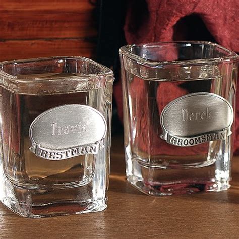 Personalized Pewter Plate Shot Glass