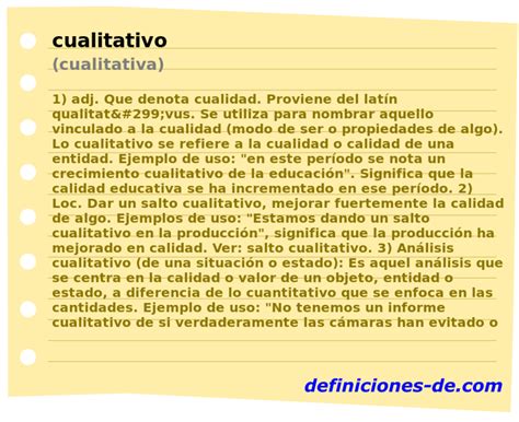 Significado De Cualitativo Cualitativa