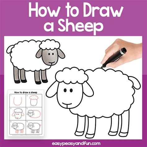 How To Draw A Sheep Step By Step Sheep Drawing Tutorial Mobitool