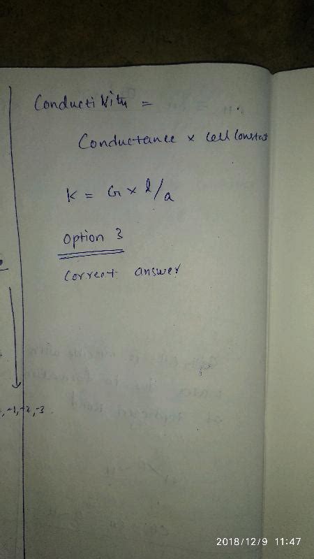 C Molar Conductance Conductivity Concentration Conductivity