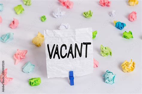 writing note showing vacant business concept  lacking contents